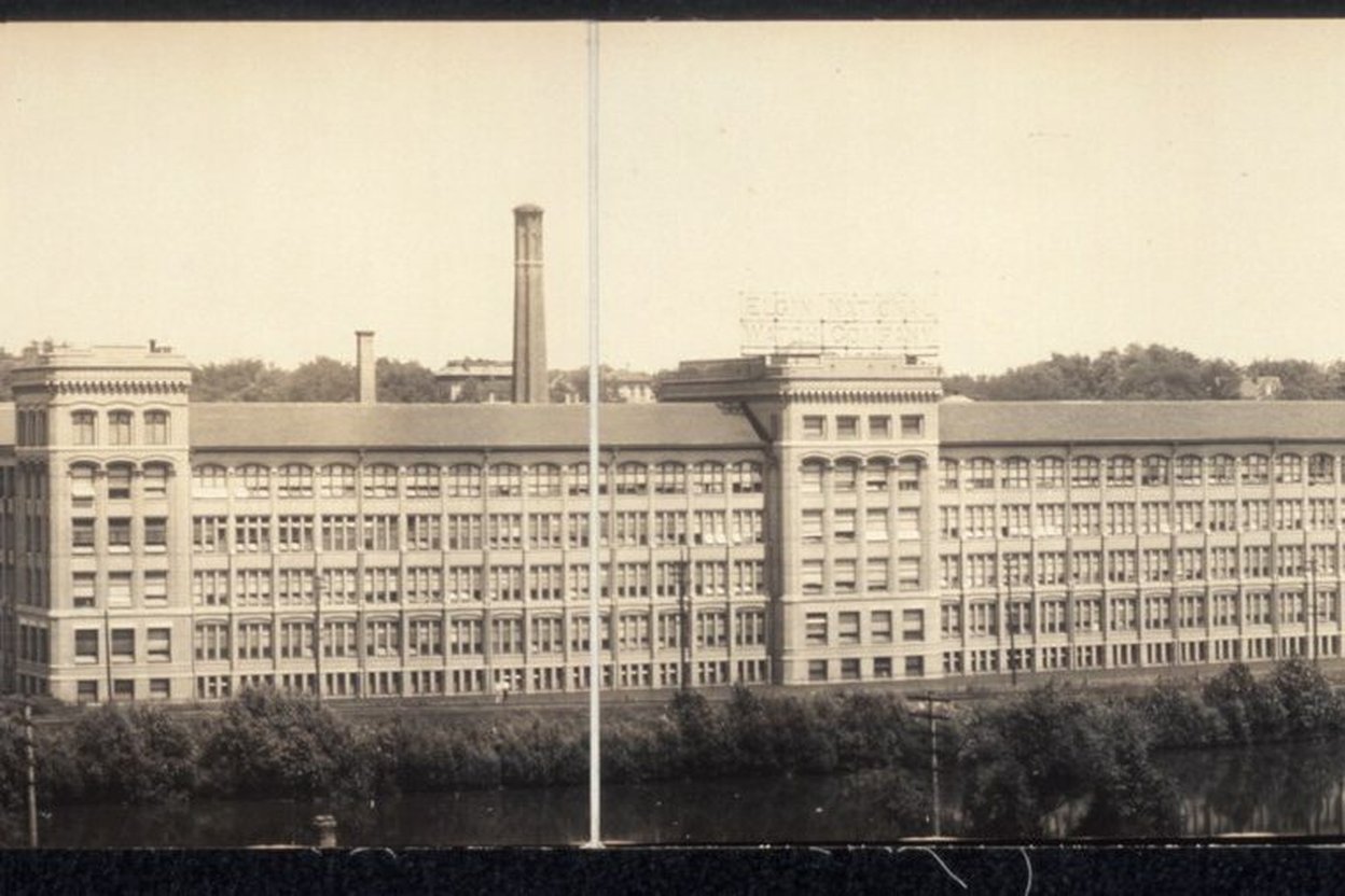 The historic Elgin National Watch Company factory in Elgin, Illinois