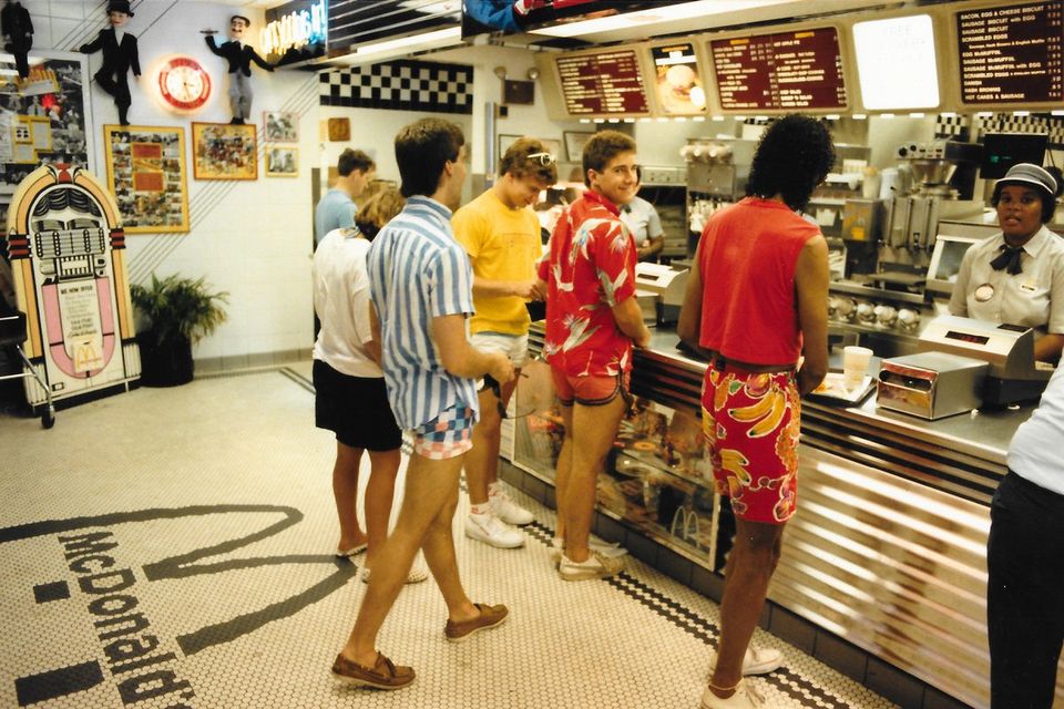 The counter at the Rock 'n' Roll McDonald's in 1986